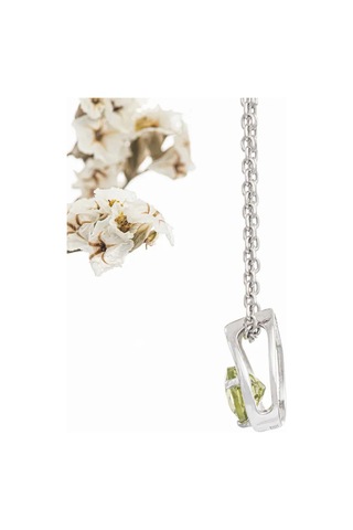 Uvelirnye Tradicii 925 Ayar Gümüş Doğal Krizoliti Damla Kolye 211838402