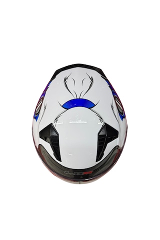 Kask Ls5 Marka Çenesiz Yarım Kask Beyaz - Gri - Mavi