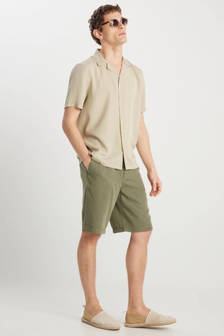 Wrangler Tencel Şort Haki Erkek Şort Haki