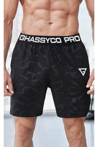 Ghassy Co. Erkek Runnig Pro Elastik Bel Nefes Alabilen Koşu Fitness Spor Şortu 001