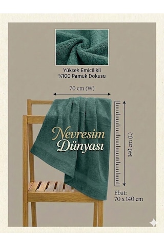 Prime Havlu 70x140 Yeşil Çok Renkli