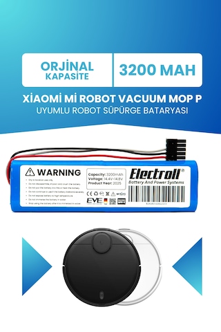 Xiaomi Mi Robot Vacuum Mop P Uyumlu Batarya 3200mah