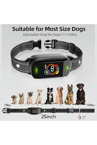 Vkemall Ip67 Su Geçirmez Akıllı Köpek Eğitimi Koluğu - Şarjlı, 15 Gün Kullanim Süresi, 11-110 Lbs Uyumlu