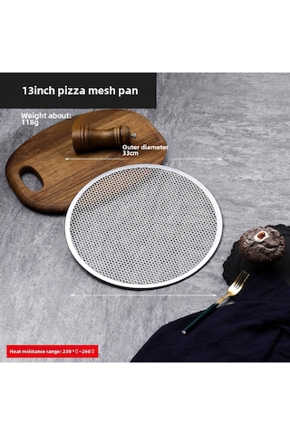 Yuntech01 Alüminyum Pizza Tepsisi 13 İnç 33cm - Kalın Çekirdekli, Kaymaz Yüzeyli, Ticari Kullanım İçin Isı Dağıtımı İyi Fırın Gereci Diğer