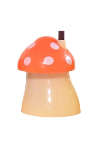 Turuncu Basın Tasarım Otomatik Kürdan Tutucu Toz Geçirmez Büyük Kapasiteli Yaratıcı Mantar Şekilli Masa Kürdan Saklama Kutusu Ev İçin