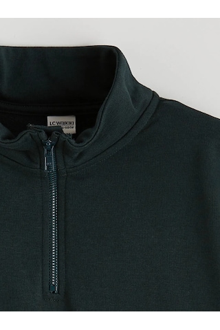 Lc Waikiki Yeşil Dik Yaka Erkek Çocuk Sweatshirt YESIL