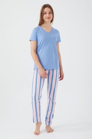 Pierre Cardin 8596 Kadın Kısa Kol Pijama Takım İndigo Mavi İndigo