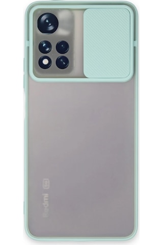 Newface Xiaomi Redmi Note 11t Kılıf Palm Buzlu Kamera Sürgülü Silikon Semeglbl - 48 - Turkuaz