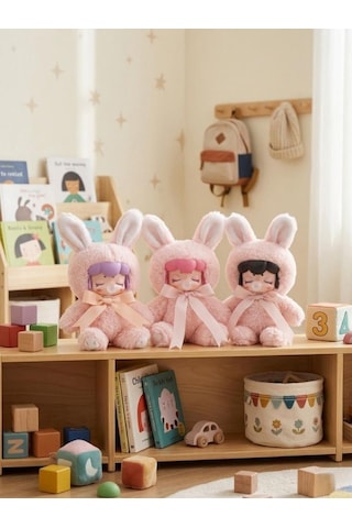 Nansi Figür Bebek - 17 Cm Emzikli Sevimli Arkadaşım Peluş Kostümlü Oyuncak Bebek