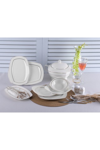 Taç Astoria Petunia 55 Parça Porselen Yemek Takımı