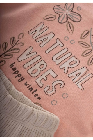 Cigit Naturel Vıbes Baskılı Mevsimlik Takım 1-8 Yaş Yavruağzı Yavru Ağzı