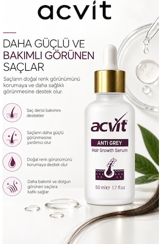 Acvit Anti Grey Hair Growth Serum 50 ML
