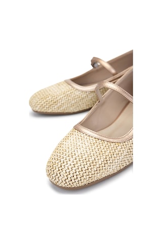 Tamer Tanca Kadın Hakiki Deri Krem Babet Ayakkabı 889 106 Bn Ayk Y25 Saman Hsr Bej