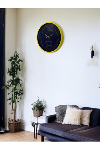 Mcg 36 Cm Sarı Dekoratif Duvar Saati Çok Renkli 04179950