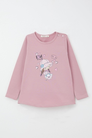 Breeze Kız Bebek Taytlı Takım Havalı Kız Baskılı Taytı Fiyonklu 9 Ay-3 Yaş, Gülkurusu Gül Kurusu