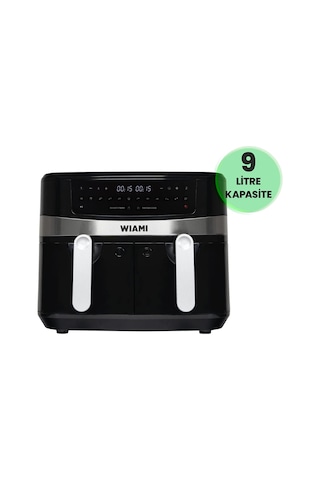 Wiami Airfryer 9 LT Çift Sepetli Yağsız Hava Fritözü