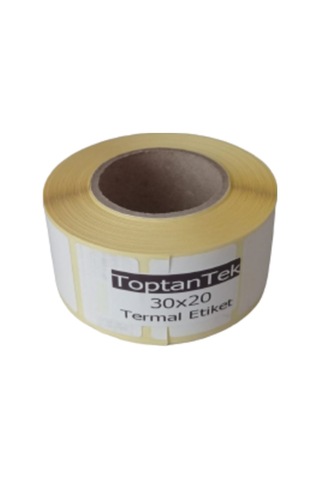 30x20 G.30 Y.20 TERMAL ETİKET BİR RULO 1000 ADET (TAM METRAJ)