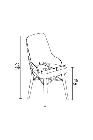 Ege Serisi,kahve Gürgen Ayaklı 1 Sınıf Babyface Kumaş Gri Sandalye 1 Adet Siyah