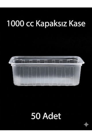 Dondurma, Şarküteri Ve Manav Kasesi Plastik Şeffaf Kap, 1000 Gr Cc, 50 Adet