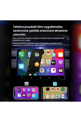 Maypal R4 4-in-1 Kablosuz Adaptör, Carplay Ve Android Auto İçin, Airplay, Mirrorlink, Tak Ve Çalıştır
