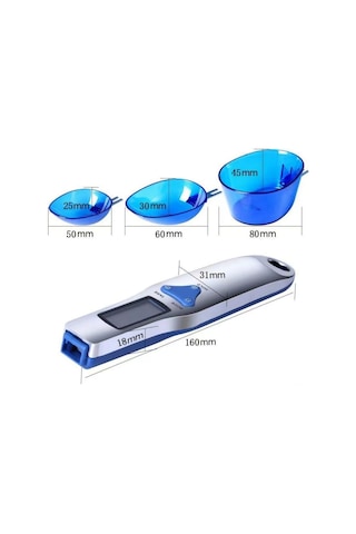 Neevoyu Dijital Mutfak Kaşık Terazi, 500g/0.1g Lcd Ekran, 3 Çıkarılabilir Ölçü Kase, Katı-sıvı Ağırlık Ölçer, Abs Malzeme, Kahve-pastane Malzemeleri İçin Diğer