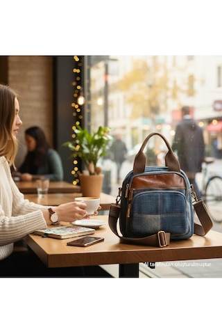 Guja C1012 Kadın Denim El Ve Sırt Çantası Kot Mavi Kot Lacivert