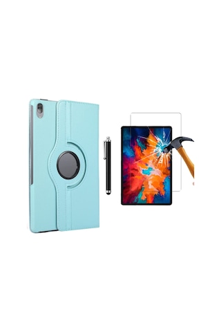 Lenovo Tab P11 Tb-j606f Za7r0223tr Uyumlu 360 Dönerli Tablet Kılıfı 3lü Set Arka Kapak