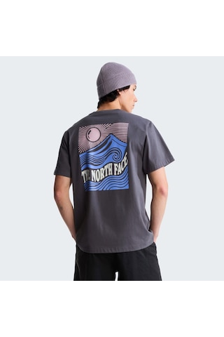 The North Face M Mountaın Escape Relaxed Short Sleeve T Erkek Tişört Nf0a8gb1rhı1 Gri