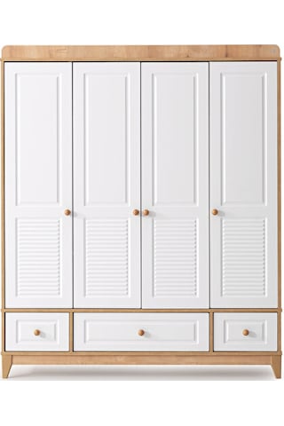 Aymini Mosso 4 Kapılı Bebek Odası Takımı Ahşap - Beyaz