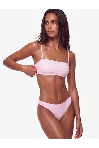 Koton Çıkarılabilir Askı Detaylı Straplez Bandeau Bikini Üstü Pembe 6sak10005mm Gül