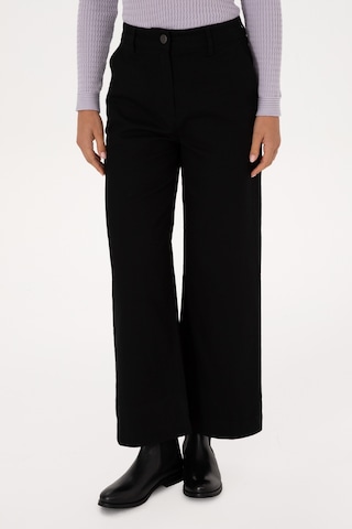 U.S. Polo Assn. Kadın Siyah Loose Fit Kanvas Pantolon 50316913-VR046