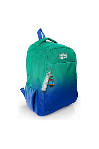 Coral High Yeşil Saks Renk Geçişli İlkokul Ortaokul Ve Günlük Sırt Çantası - Erkek Çocuk