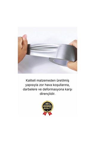 1 Adet Ekstra Güçlü Dayanıklı Su Geçirmez Sızdırmaz Yalıtım İzolasyon Gri Tamir Bandı 10 Mt 48 Mm