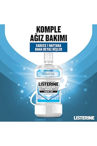 Listerine Advanced White Hafif Tat Alkolsüz Ağız Bakım Suyu 250 Ml