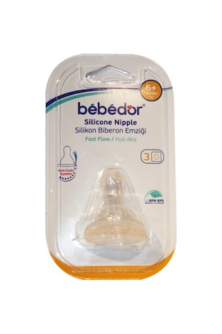 Bebedor Silikon Biberon Emziği Hızlı Akış 6+ Ay