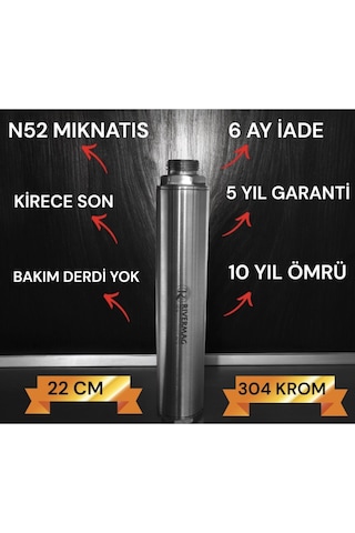 Villa Tipi Manyetik Kireç Önleyici Ultra Krom 22cm