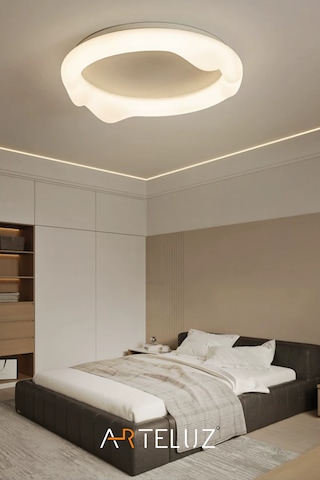 Luxury Pınterest Model Modern Plafonyer Avize 50 Cm Beyaz
