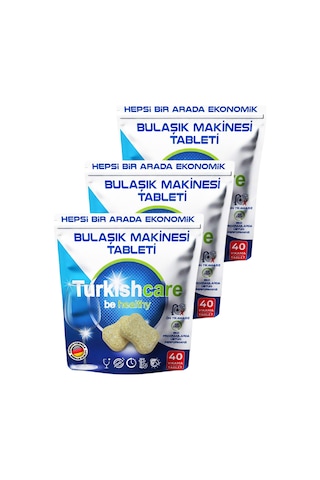 Turkishcare 3 Paket Premium Ekonomik Bulaşık Deterjanı 120 Adet