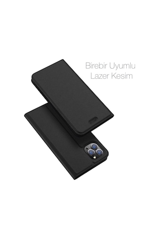 Dux Ducis Apple Uyumlu iPhone 11 Pro 5.8Inç Kilif Kapakli Flip Cover Kilif Sk 280019540 - Renk / Siyah