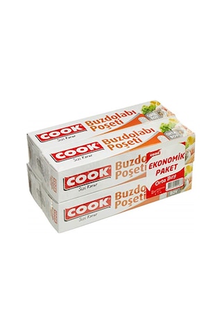 Cook Buzdolabı Poşeti 3+1 Ekonomik Paket Orta Boy 24 x 38 CM
