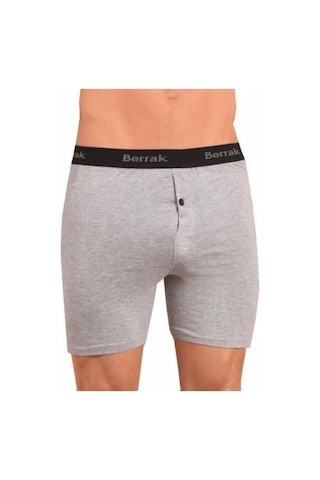 Berrak Erkek Siyah 1059 Likralı Düğmeli Boxer 3'Lü 001