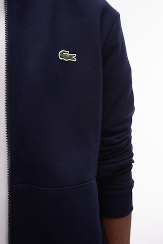 Lacoste Men's Classic Fit Full Zip Hoodie Sweatshirt Erkek Ayarlanabilir Kapüşonlu Organik Pamuk Sweatshirt Lacivert Lacivert