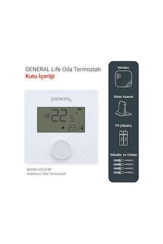 General Mıtra 25 Rf Kablosuz Oda Termostatı