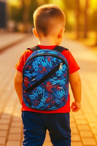 Newbag Örümcek Desenli Erkek Anaokulu Sırt Çantası-laci Kırmızı