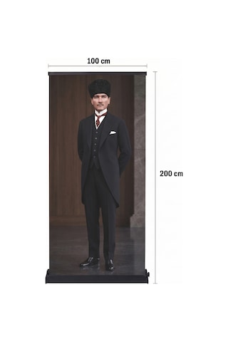 Atatürk Poster Baskılı Pro Roll Up Banner 100x200cm No:6 Diğer