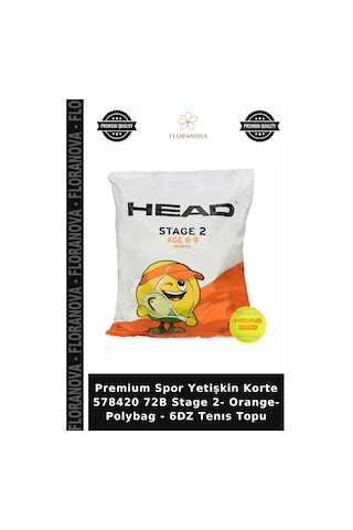 Premium Spor Yetişkin Korte 578420 72b Stage 2- Orange- Polybag - 6dz Tenıs Topu