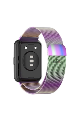 Huawei Watch Fit 2 Metal Hasır Kordon Woven Wire Metal Tasarım Ko