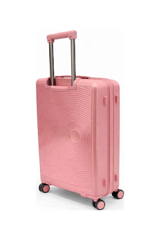 U.S. Polo Assn. Orta Ve Kabin Boy 2'li Valiz Seti %100 Polipropilen Valiz Pembe 26040 Pembe