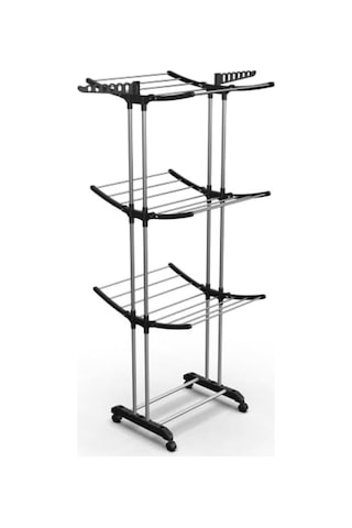 3 Katlı Kurutmalık, Çamaşır Kurutma Teli İle Kullanışlı Ve Pratik 40 x 19