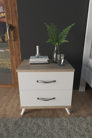 Ae-2029 Inci 2 Çekmeceli Beyaz Komodin 49 Cm